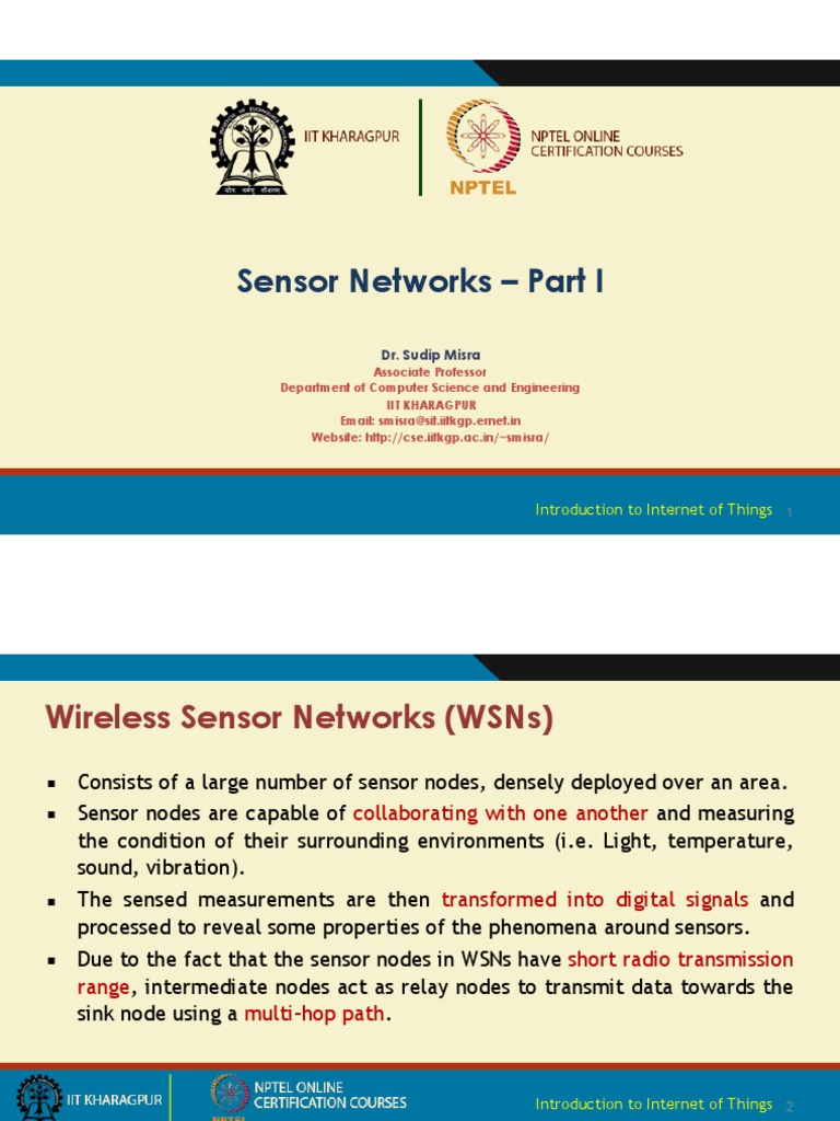 NPTEL PDF Wireless Sensor Network Of Things