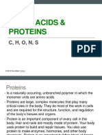 Amino Acids & Proteins: C, H, O, N, S