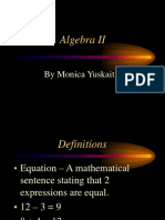 Algebra II Equations and Operations