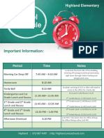 Schooltimeinformation 2019-2020