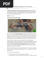 The Subtle art of not giving a fuck summary