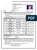 Curriculam Vitae: and Oil Industry, Held in Central Glass and Ceramic Research Institute, Kolkata During