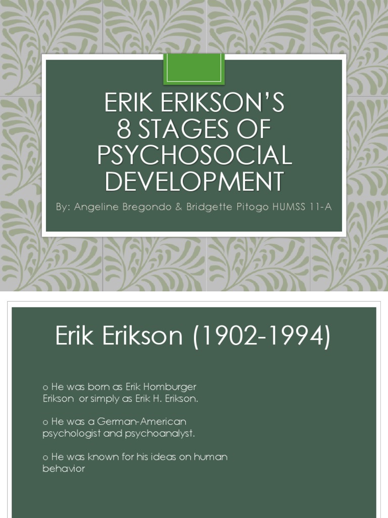 Erikson's 8 Stages of Development | PDF