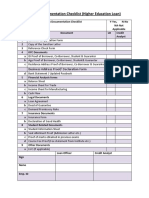 Branch Documentation Checklist (Higher Education Loan) : Business Address Proof/ Declaration Form