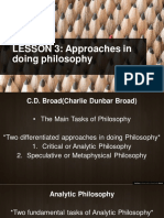 Approaches in Doing Philosophy