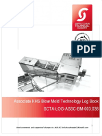 Associate KHS Blow Mold Technology Log Book SCTA-LOG-ASSC-BM-003.038