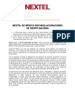 Nextel de México rechaza las acusaciones del Grupo Salinas