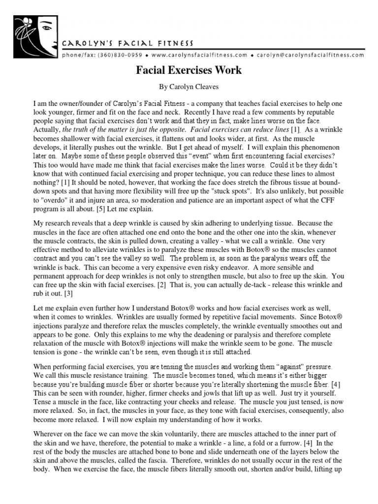 Facial Exercises Work | PDF | Botulinum Toxin | Muscle