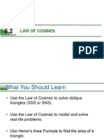 Chapter 6 2 Law of Cosines