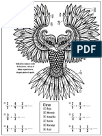 Suma y Resta Fracciones Colorear 2019