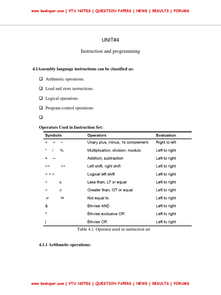 Microsoft Word - Unit4 VTU Format | PDF | Central Processing Unit ...