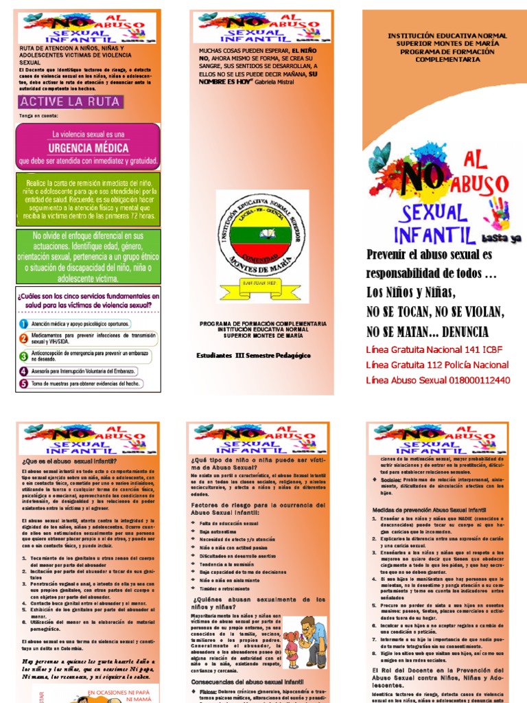 Ruta de Atención a Víctimas de Abuso Sexual | PDF | Abuso Sexual ...