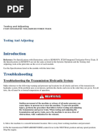 Testing and Adjusting: Troubleshooting The Transmission Hydraulic System