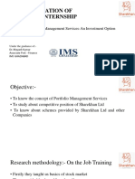 Presentation of Summer Internship: TOPIC-Portfolio Management Services-An Investment Option