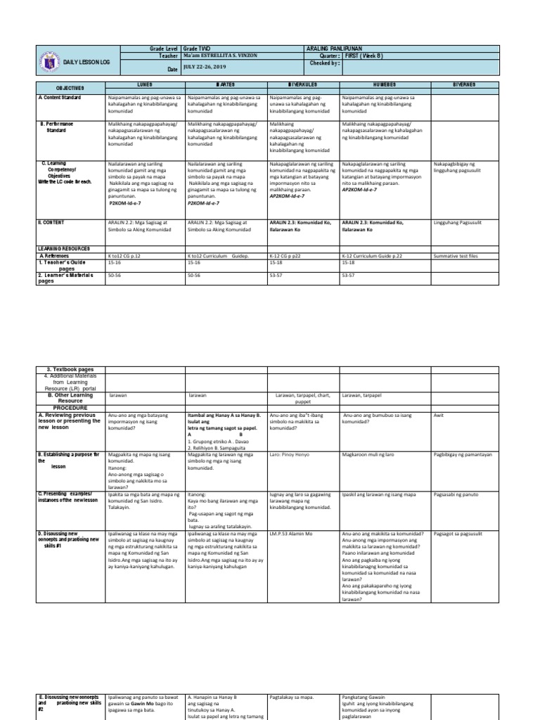 AP 2 DLL Q1 Week 8 | PDF