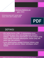 Laras Bahasa Panggilan