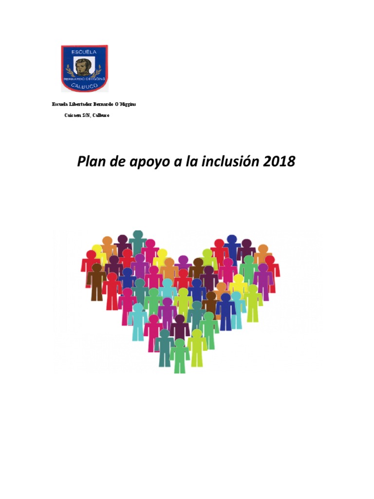 Plan de Apoyo A La Inclusión 2018 | PDF | Inclusión (Educación ...