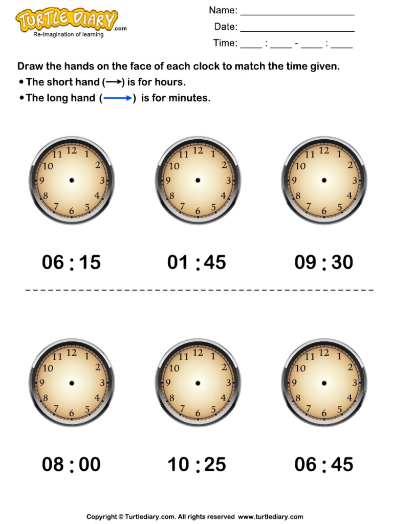 Draw Minute and Hour Hands of Clock PDF | PDF