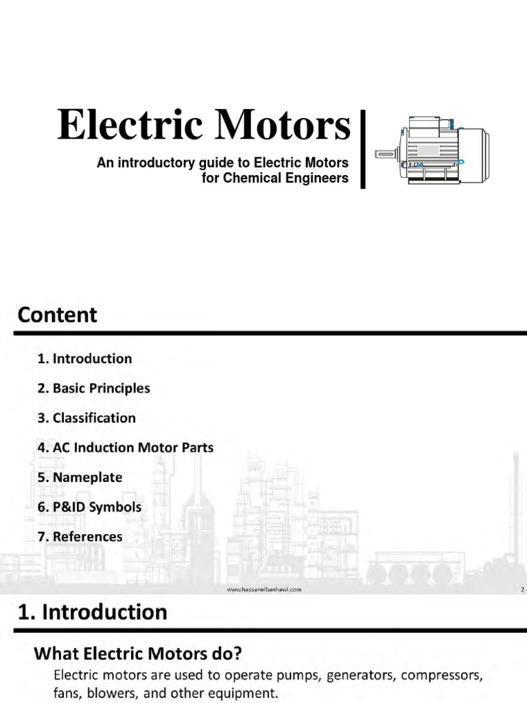 Electric Motors An Introductory Guide To Electric Motors For Chemical