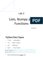 Lab 2 Numpy Arrays PDF