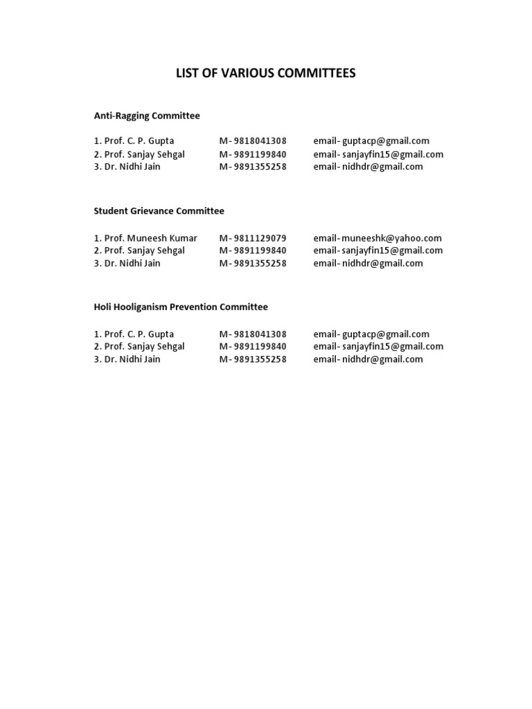 Campus Safety & Support Committees | PDF | Self-Improvement
