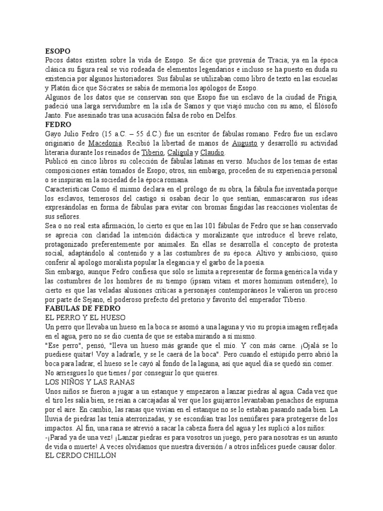 Vida y Fábulas de Esopo y Fedro | PDF | Fábula | Guerras Greco Persas