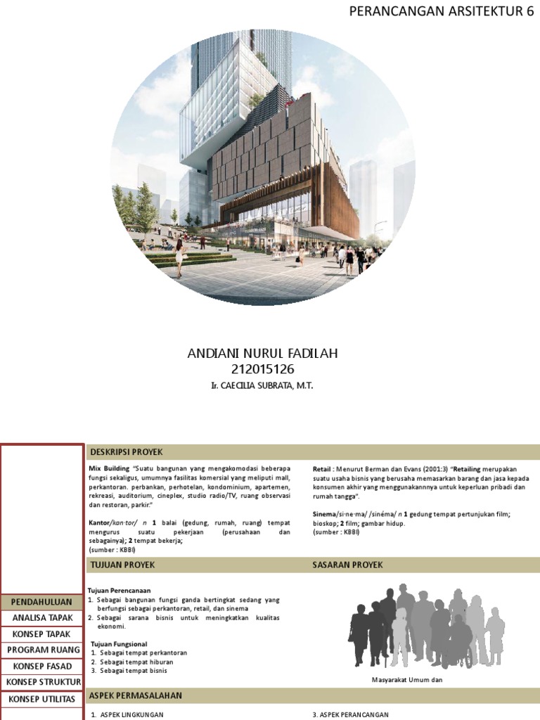 Konsep Perancangan Bangunan Mix Used | PDF