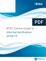 BTEC Centre Guide To Internal Verification 2018 2019