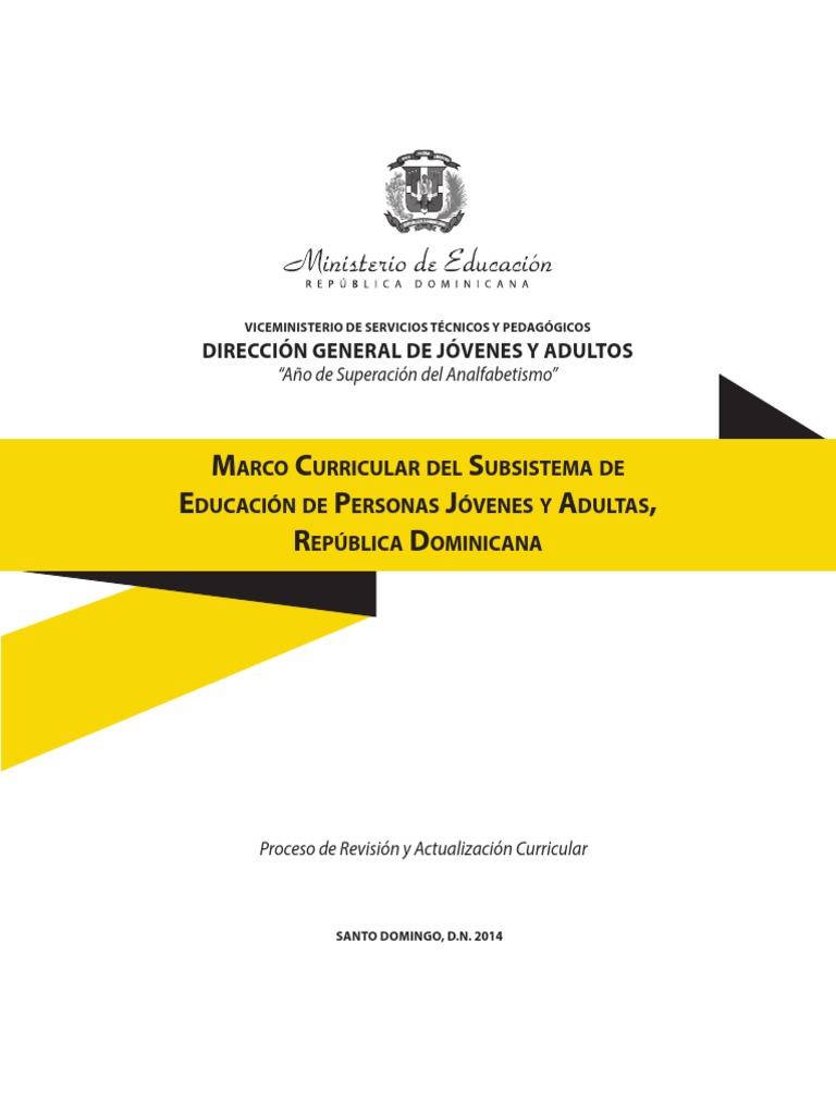 Marco Curricular Educación Jóvenes y Adultos | PDF | Plan de estudios ...