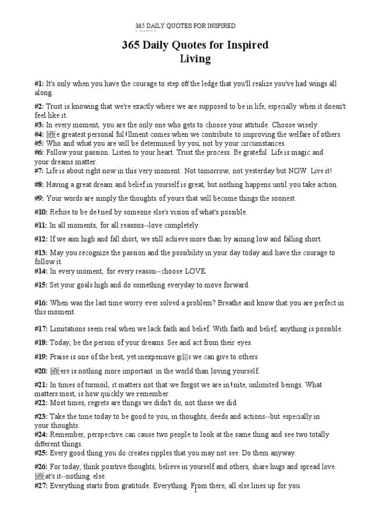 365 Daily Quotes Download Free PDF Reason Love