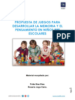 INICIAL a - SEPARATA Propuesta de Juegos Para Desarrollar La Memoria y El Pensamiento en Niños Pre Escolares.