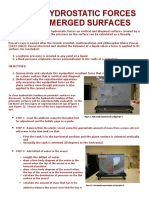 Lab 3 - Hydrostatic Forces On Submerged Surfaces