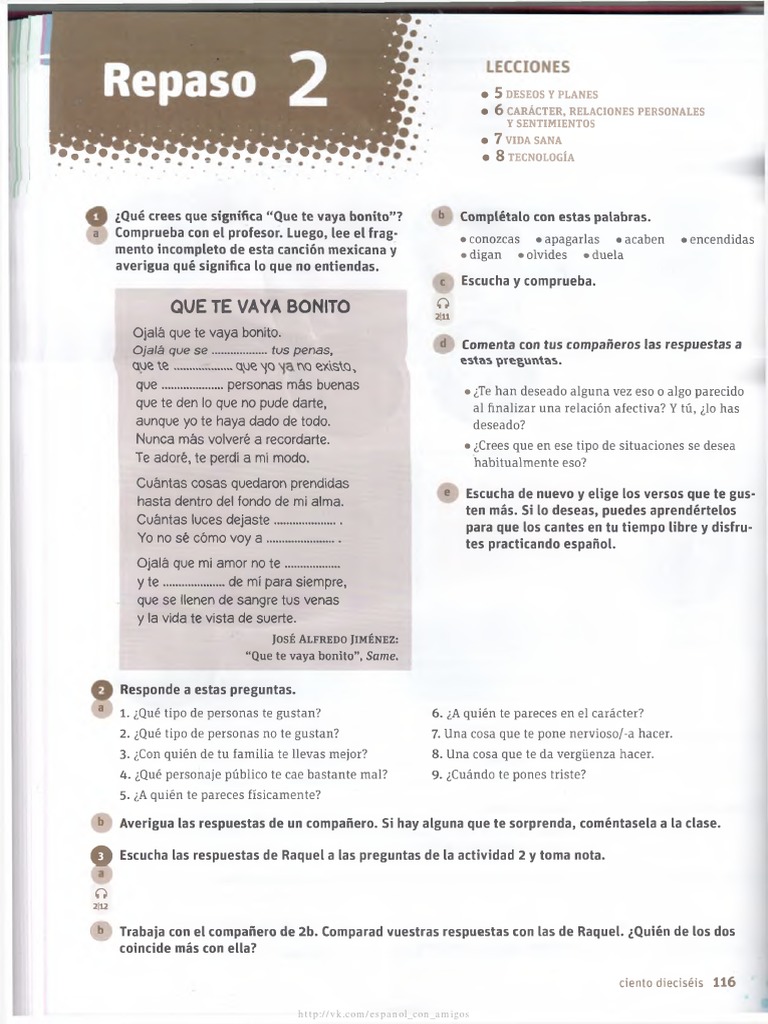 ELE Actual - B1 - Repaso | PDF | Lengua española | Bienestar