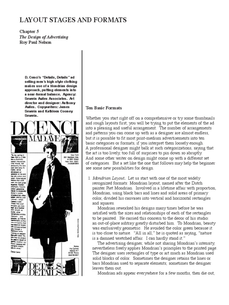 Mondrian Layout in Advertising Design | PDF | Typefaces | Advertising