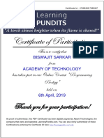 Certificate of Participation: Thank You For Your Participation!