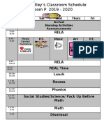 Schedule 2019 Bentley