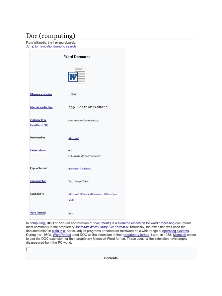 (Computing) : Word Document | PDF | File Format | Microsoft Word