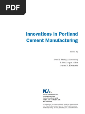 Innovations In Portland Cement Manufacturing Materials Industrial Processes