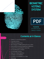 Biometric Voting System: Presented by Aniruddha Banerjee Debanjan Chatterjee