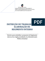 Instrucao de Trabalho para Elaboracao de Regimento Interno Rev.1