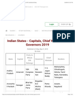 Indian States - Capitals, Chief Ministers & Governors 2019 - BankExamsToday