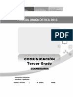 Evaluación Diagnóstica COMUNICACIÓN - 3° GRADO v2