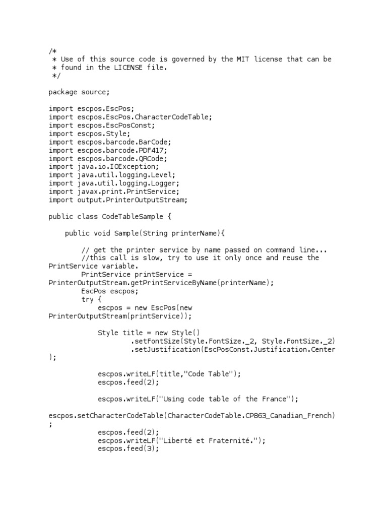 Code Table Sample | PDF
