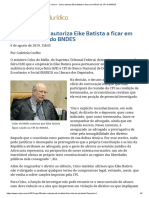 ConJur - Celso Autoriza Eike Batista a Ficar Em Silêncio Na CPI Do BNDES