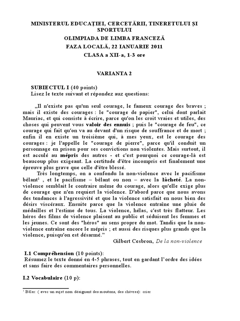 Sujet Brevet Annie Ernaux Les Années Corrigé Franceza | PDF | Non-violence | La violence