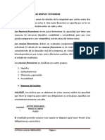 Razones Financieras Simples y Estandar