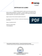 Certificado Alumno Analista Programador INACAP