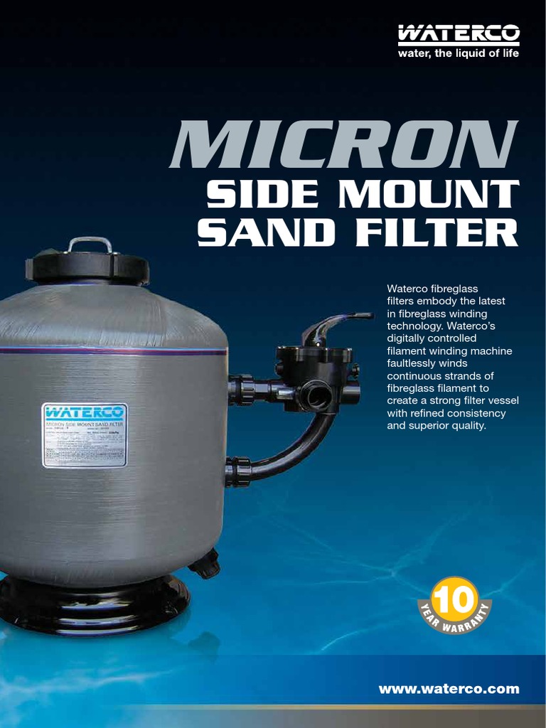 Waterco Micron Sand Filter Overview | PDF | Fiberglass | Valve
