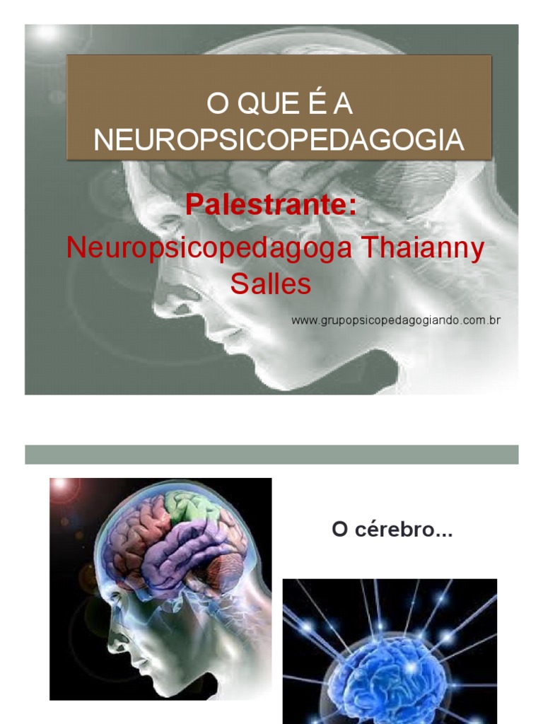 O QUE É A NEUROPSICOPEDAGOGIA. Neuropsicopedagoga Thaianny Salles ...