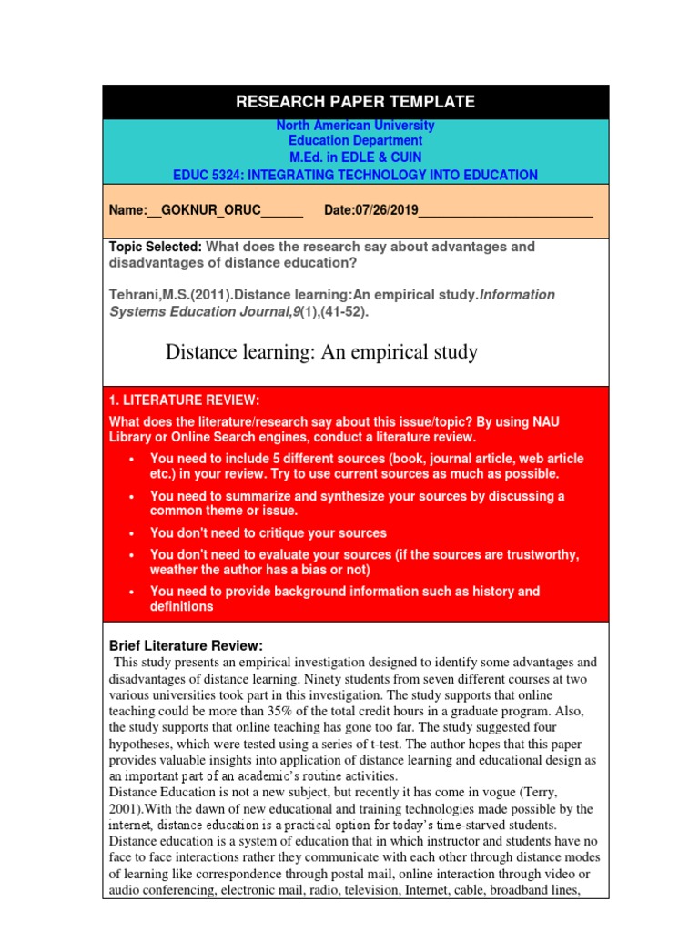 Educ 5324-Research Paper Template-2 | PDF | Educational Technology ...